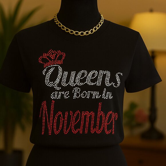 Rhinestone Birthday T-shirts - Picture 1 of 1